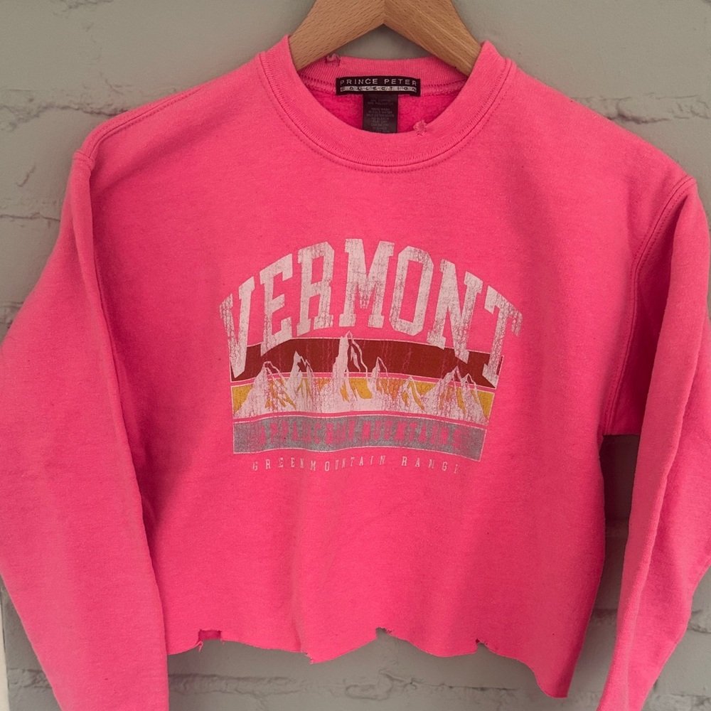 Prince Peter Pink Vermont Cropped Sweatshirt